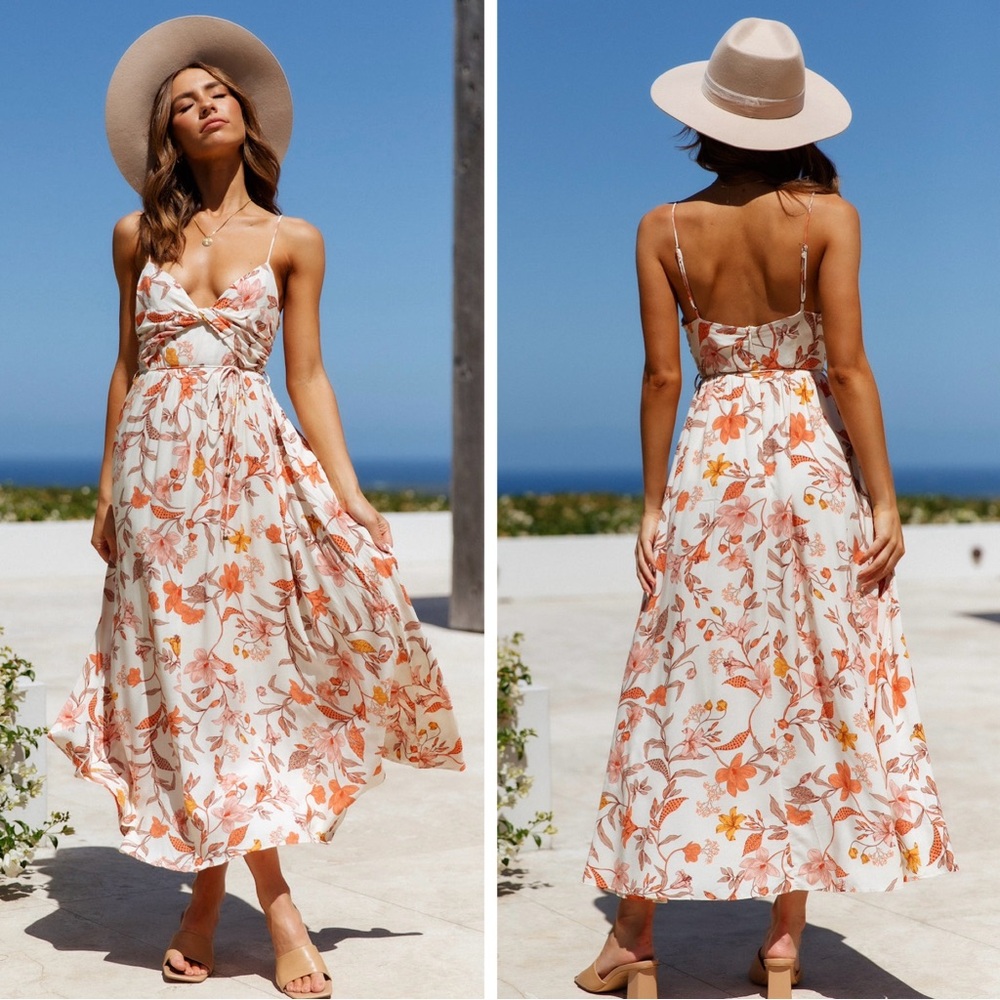 Petal & Pup Tusmore Midi Dress in Cream Floral